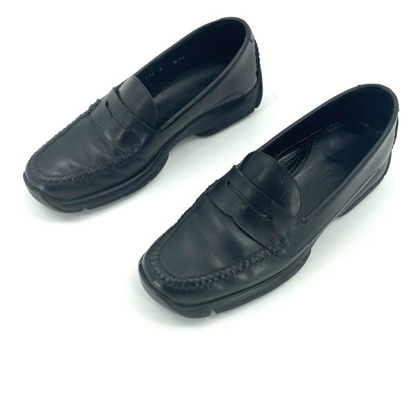 Cole Hahn Country Gommus Penny Loafers, Size 8, Black **Some Separation-As Is** - Picture 2 of 12